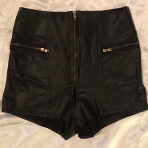 Pleather shorts